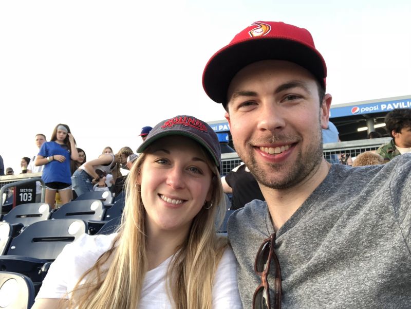 Enjoying a Baseball Game