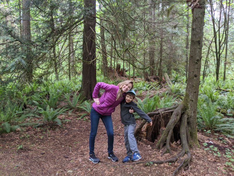 Jamie and Ethan Exploring the Forest