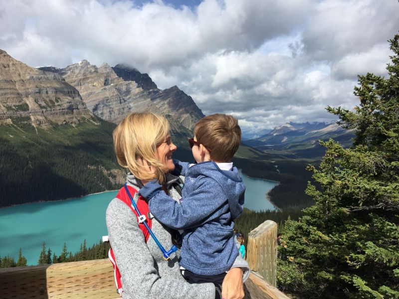 Grandma and Ethan in Banff National Park