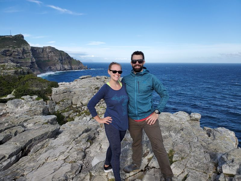On Top of a Rock Formation at the Southernmost Point in the African Continent