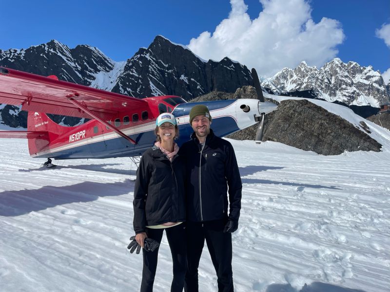 Plane Landing on a Glacier