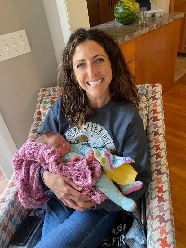 Snuggling a Friend's Baby