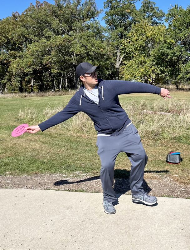 Jeff Disc Golfing with His Dad