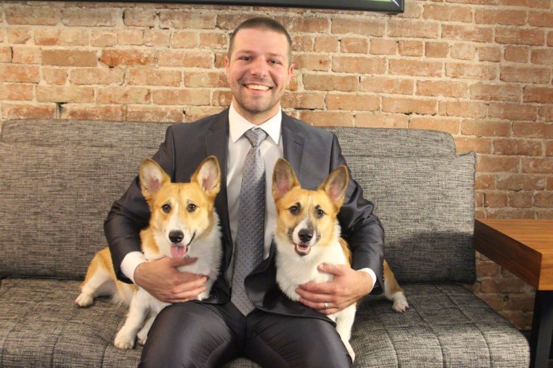Derek With the Corgis
