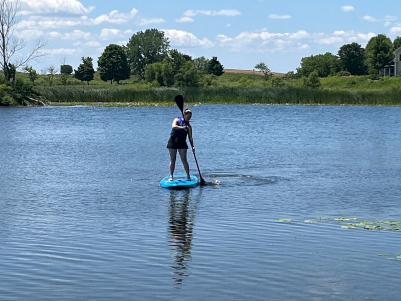 Paddleboarding On Our Lake