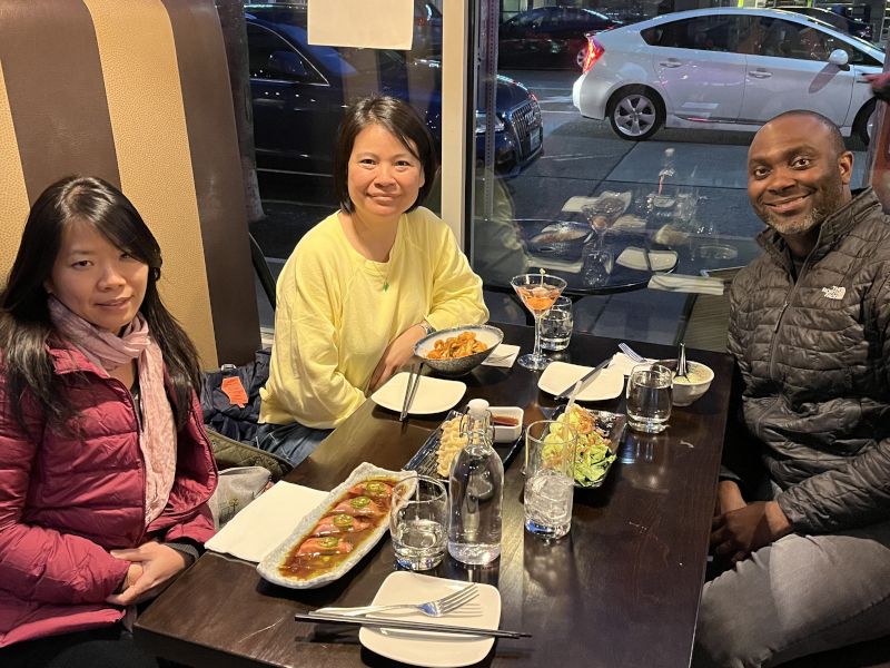Luis Having Dinner With Friends
