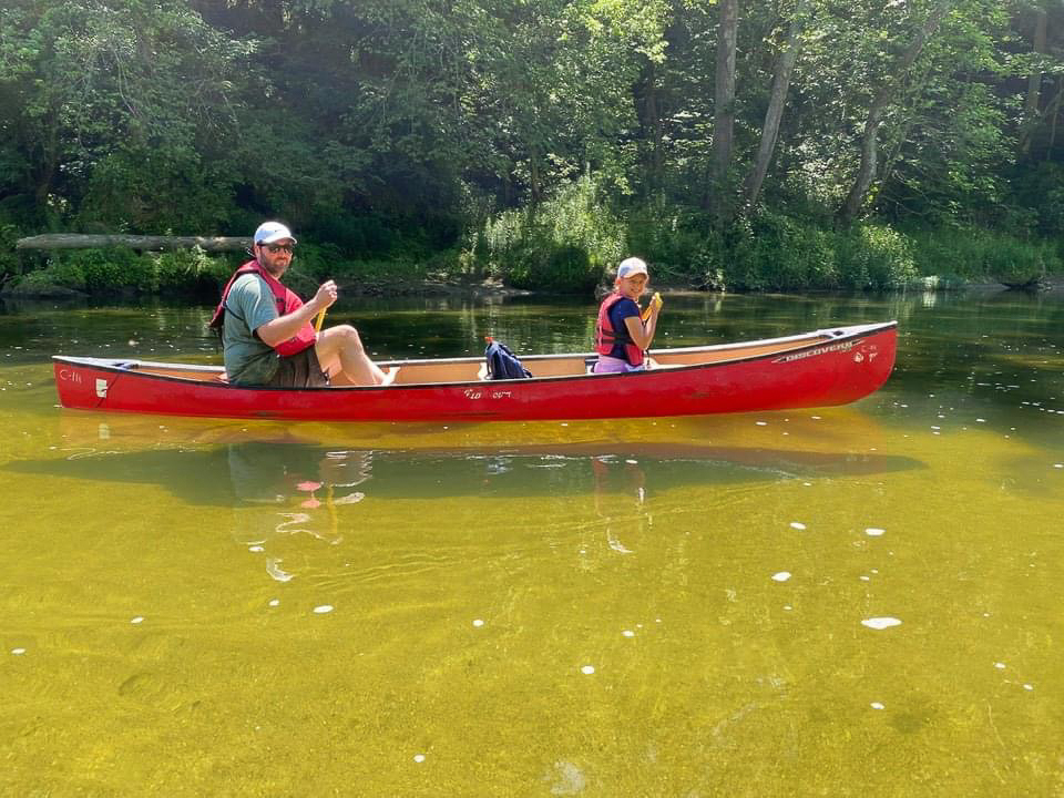 Rob & Emily Canoeing