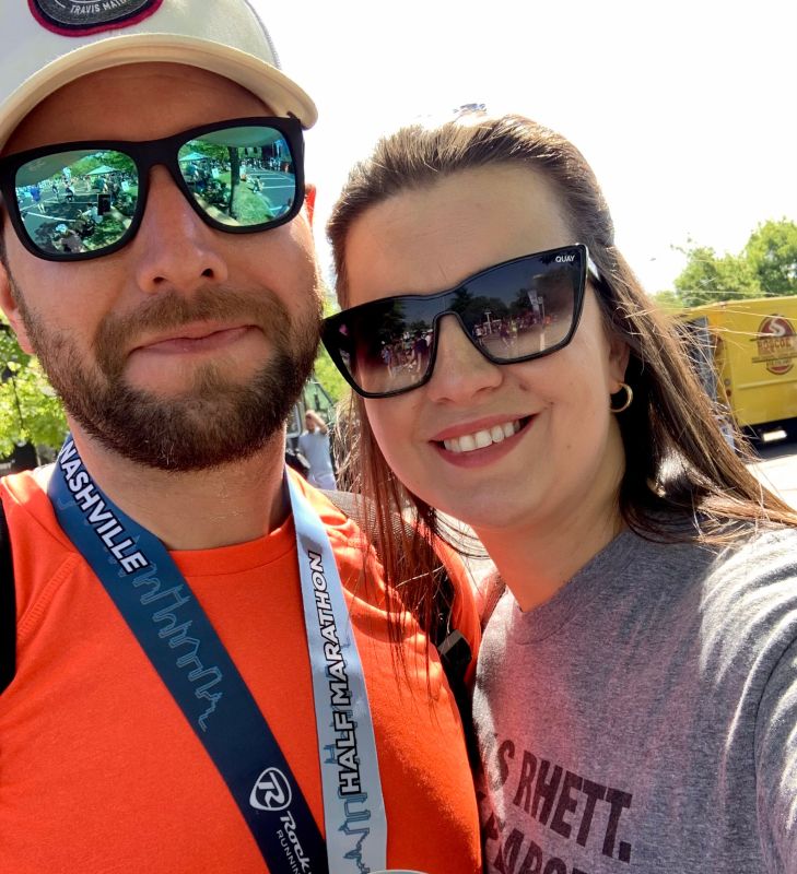 Jeff Finishing the Nashville Half Marathon