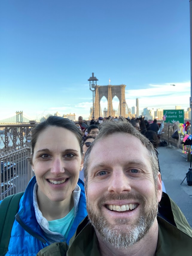 Walking Across the Brooklyn Bridge - NYC