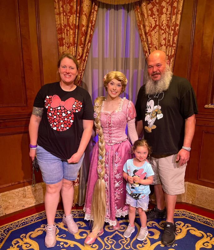 Meeting Rapunzel at Disney World
