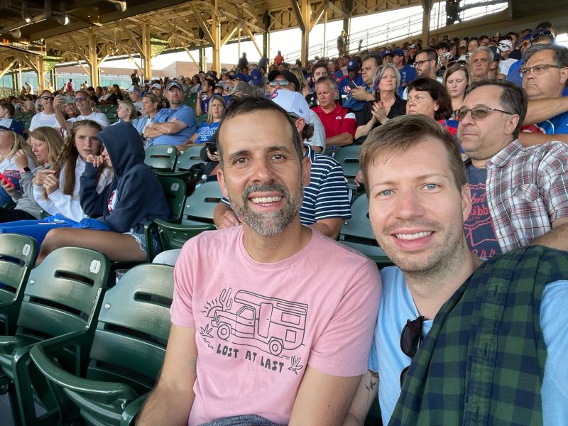 Watching a Chicago Cubs Baseball Game