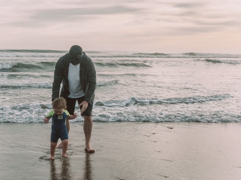 Keith & Our Niece at the Beach