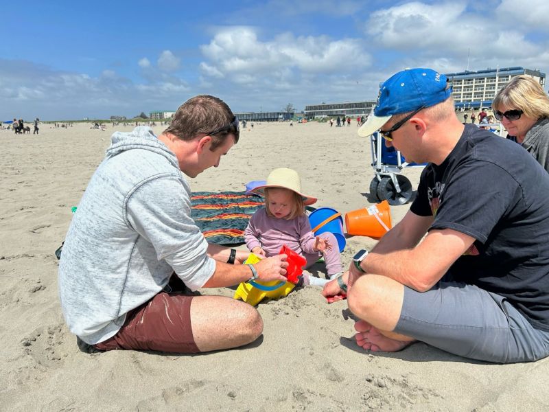 Building Sand Castles at the Beach