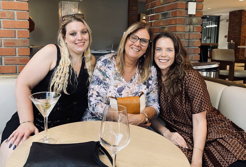 Leah with Her Mom and Sister-in-Law