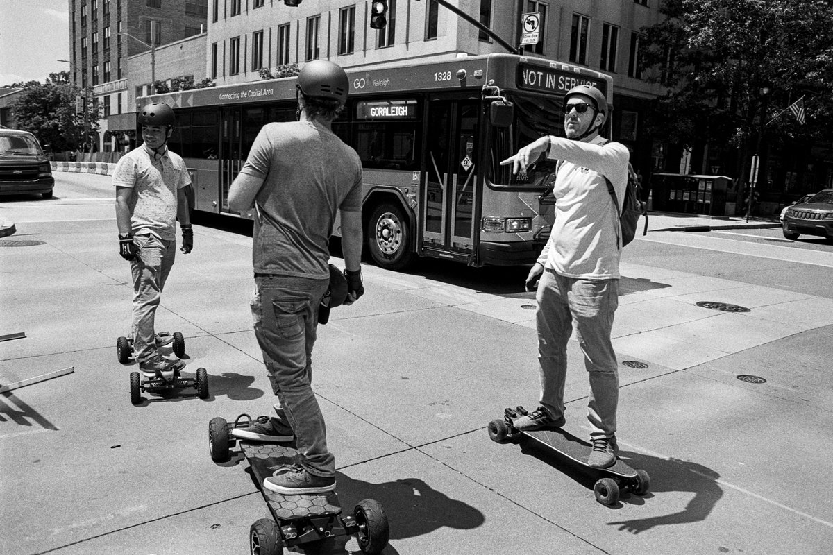 Burke Enjoys Skateboarding Around Town