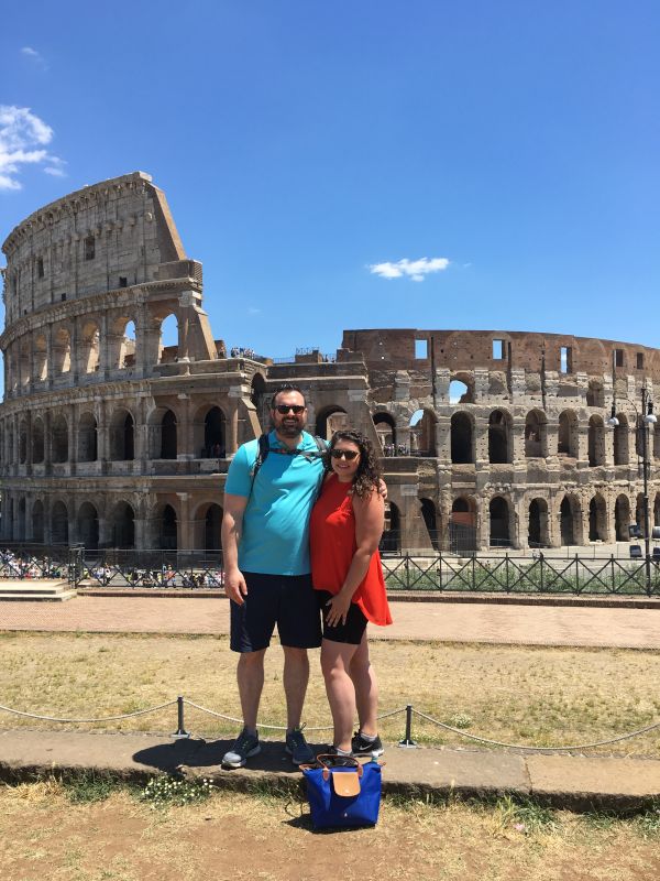 At the Colosseum in Rome