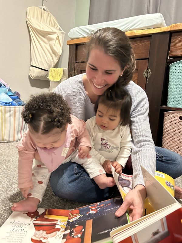 April Reading to Jade & Our Niece