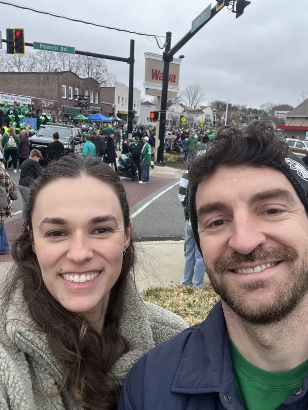 Enjoying the Local St. Patrick's Day Parade