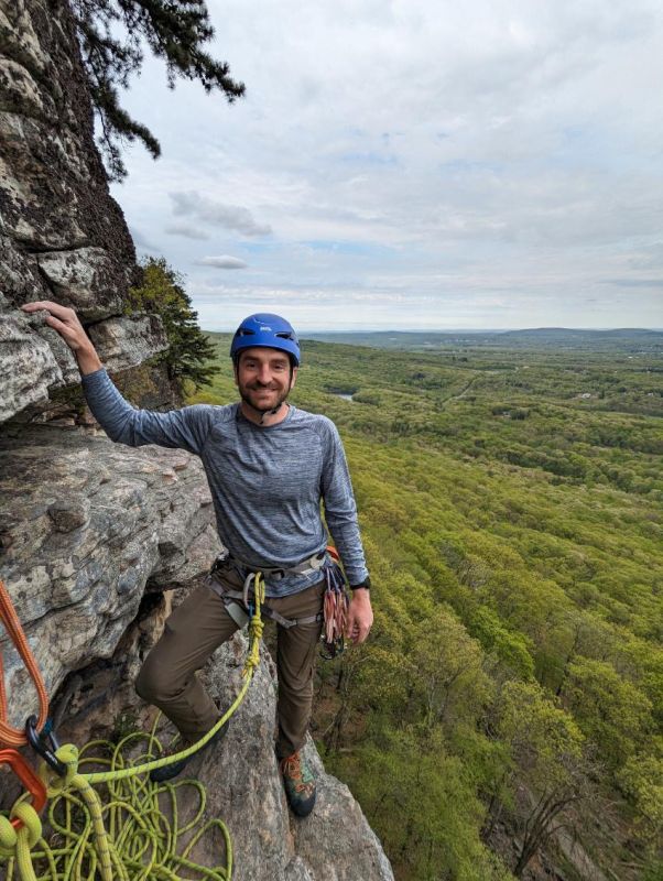 Chris Going Rock Climbing