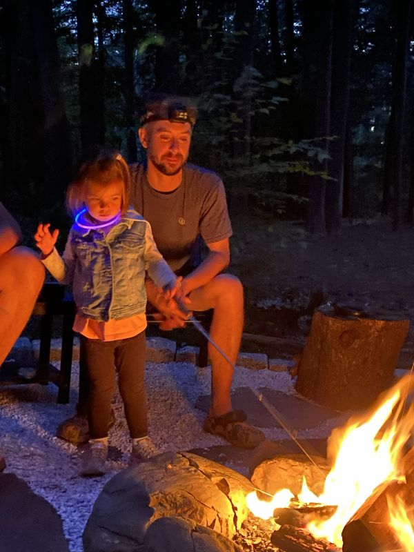 Making Smores by Our Firepit