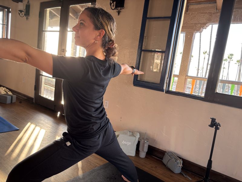 Heather Practicing Yoga