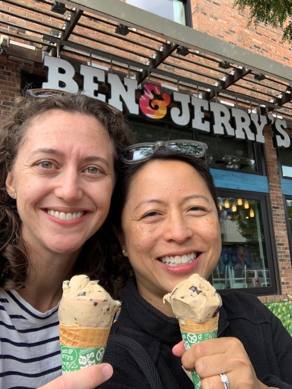 Enjoying Ice Cream in Vermont