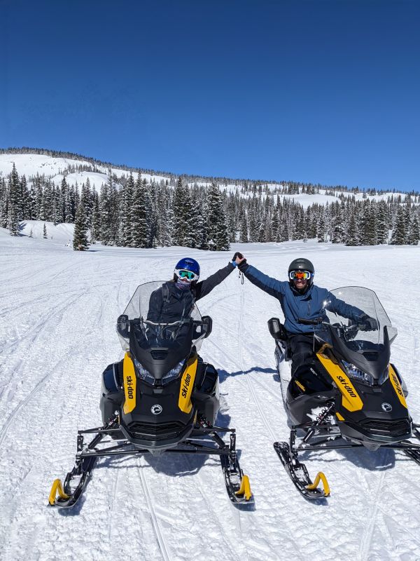 Snowmobiling in the Rocky Mountains