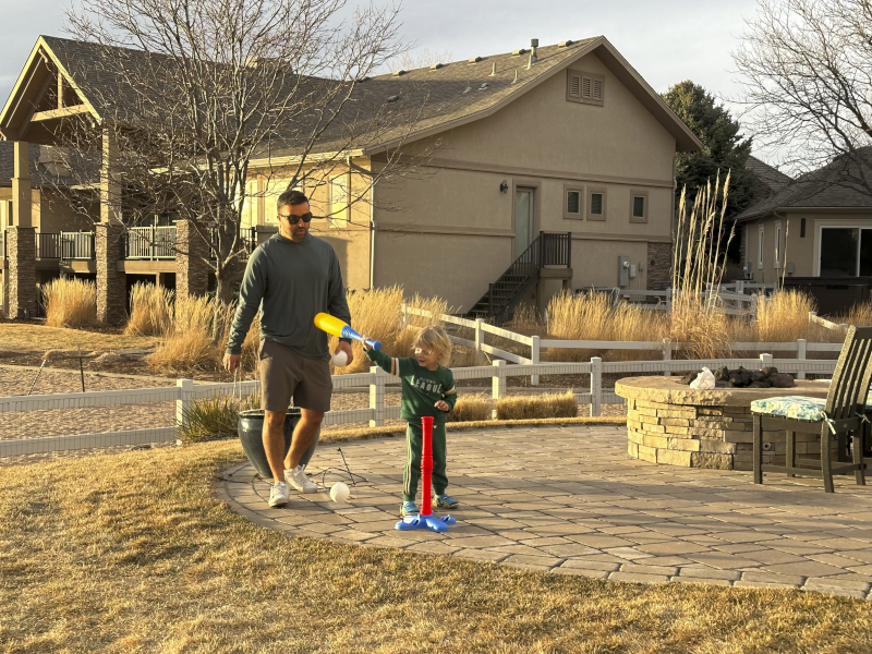 Kumar Teaching Our Nephew Tee Ball
