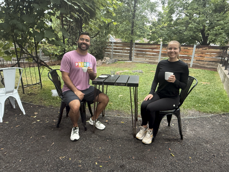 Enjoying Coffee at Our Favorite Neighborhood Coffee Shop
