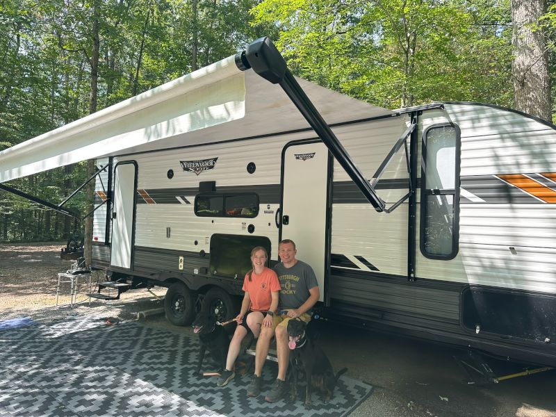 In Front of Our Camper