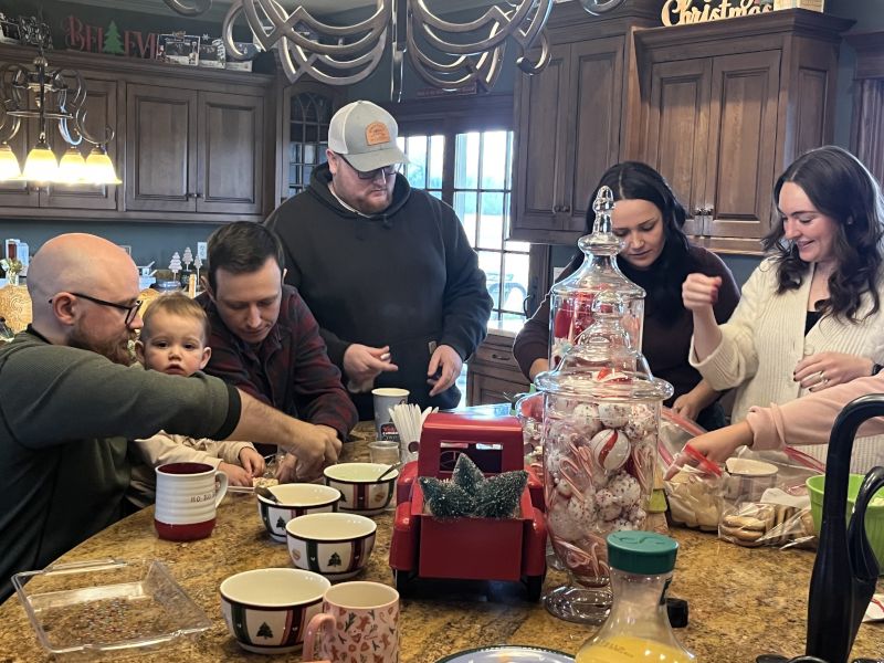 Decorating Christmas Cookies with Jacob's Family and Our Niece
