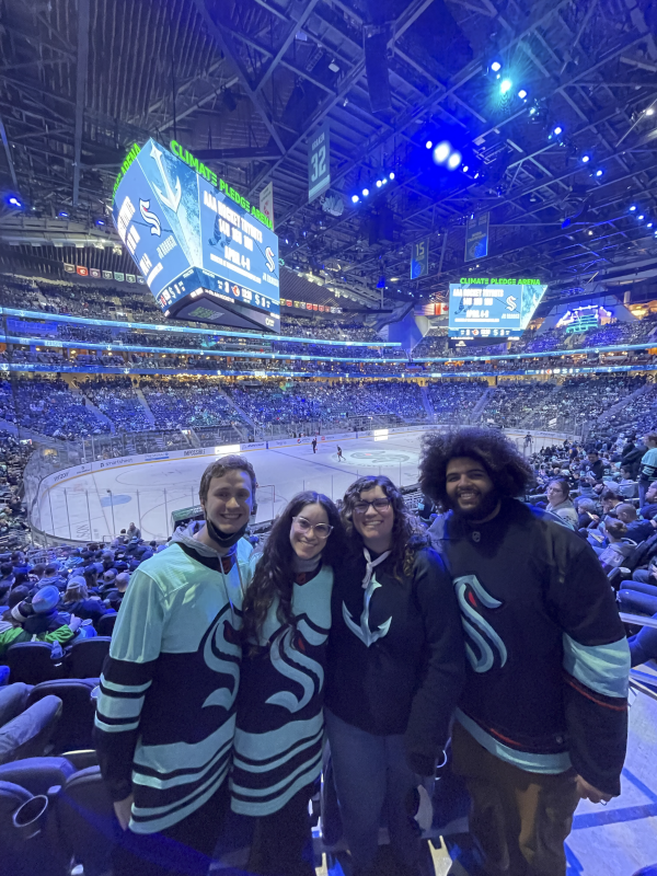 At a Seattle Kraken Game With Aneesa's Family