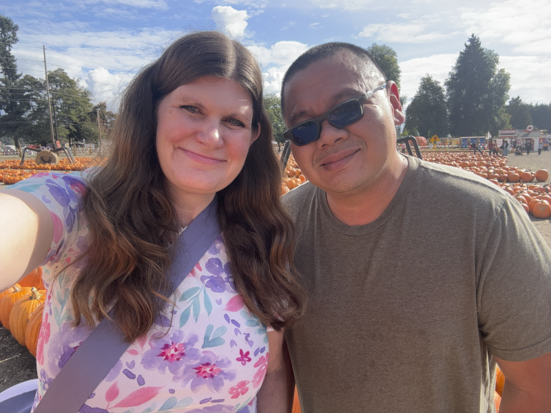 Spending Time Together at the Pumpkin Patch