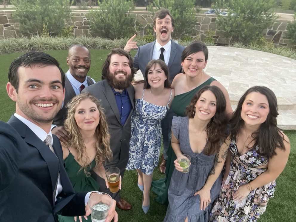 At A Wedding with Friends