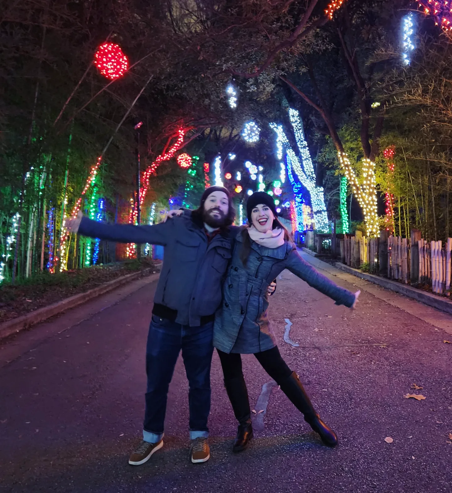 Seeing the Xmas Lights at the Zoo