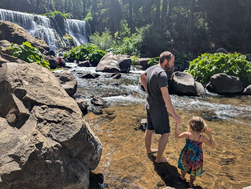 Kevin and Emie Cooling Off After Our Hike
