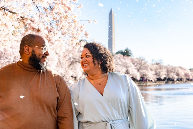 At the Cherry Blossom Festival in D.C. 