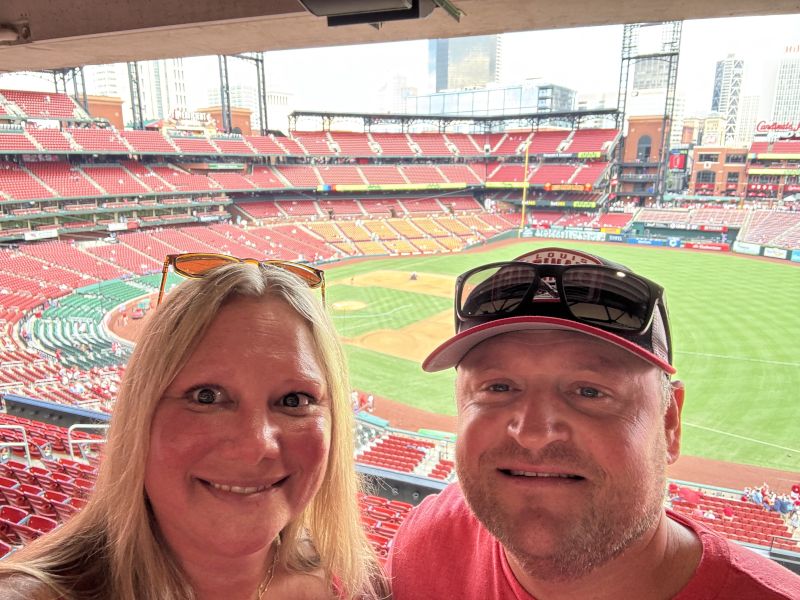 At a Cardinals Baseball Game