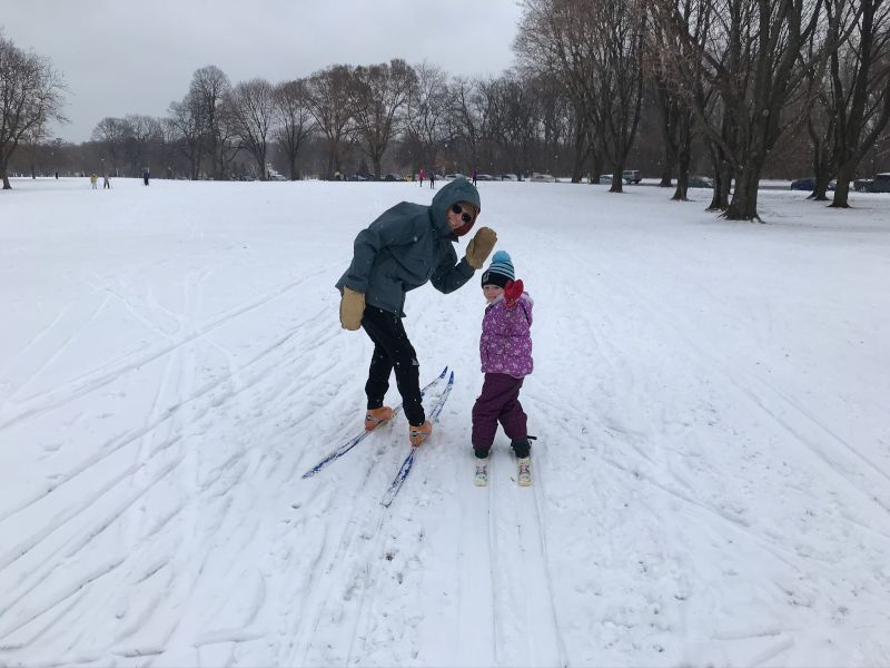 Andy & June Cross-Country Skiing