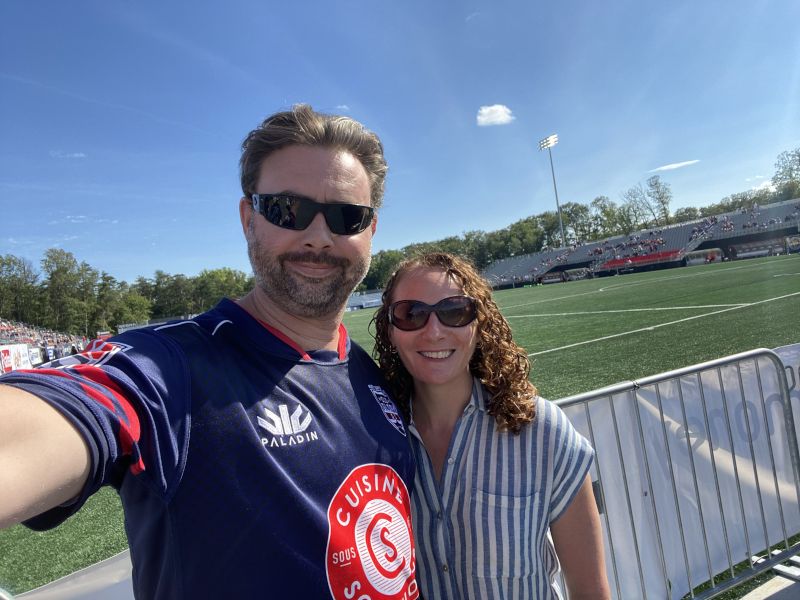 Enjoying a Rugby Match