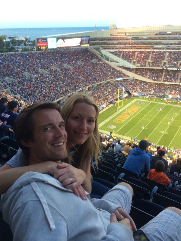 Cheering on Da Bears