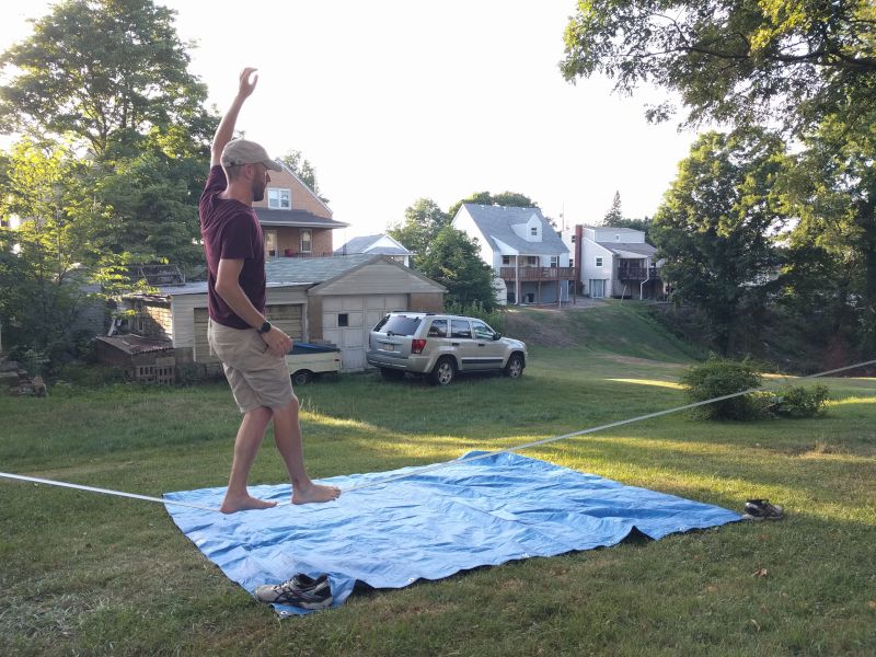 John Balancing on the Slack Line