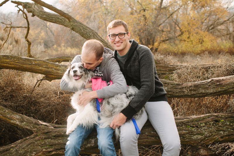 Family Snuggles With Our Pup, Roxy