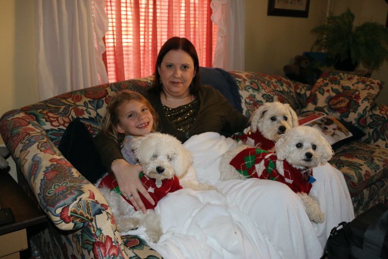 Relaxing With Our Niece & Three Pups