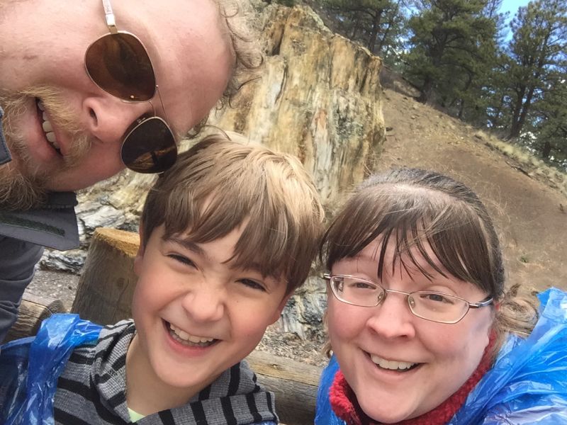 At a Petrified Forest With Our Nephew