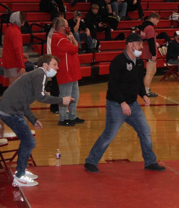 Dan Coaching Wrestling