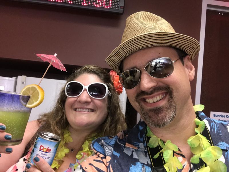 Dressing Up as Tourists for a Summer-of-Fun Event at Work