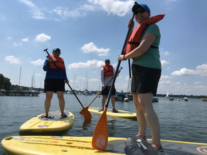 Paddleboarding With Aly's Sister