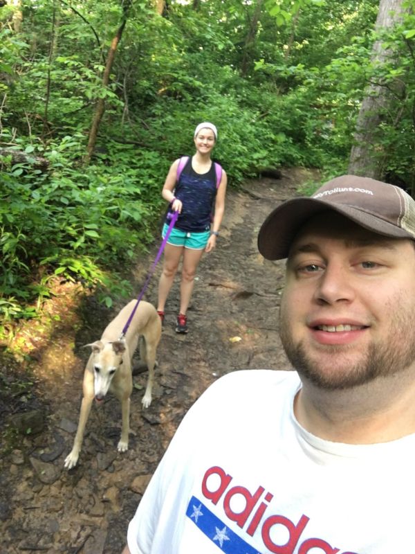 Hiking With Rio at Hocking Hills in Ohio for Our Anniversary