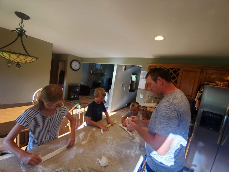 Pat Making Pretzels With the Kids